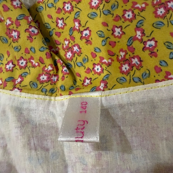 Charming Floral Kids Dress in Yellow and Pink - Picture 2 of 2